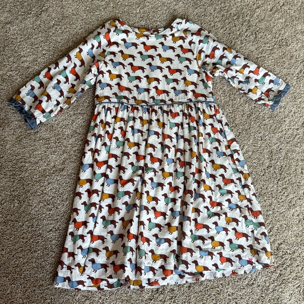 Pink chicken dachshund dress